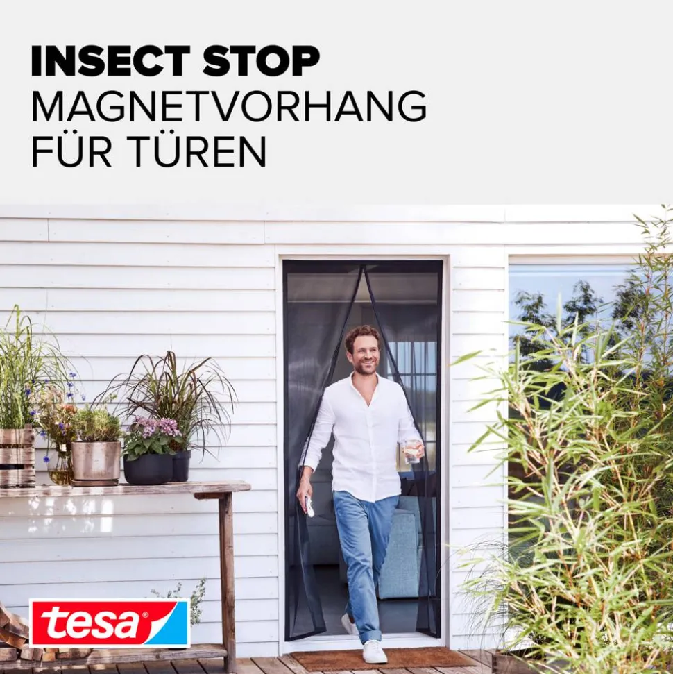 Türfliegengitter 'Magnet Vorhang' anthrazit 80 x 200 cm