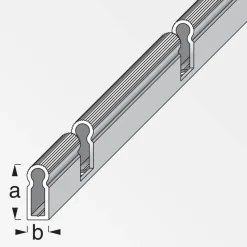 Trägerprofil 'clipstech®-plus' Aluminium blank 1000 x 30 x 16,5 mm
