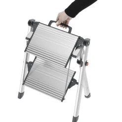 Trittleiter 'MK80 ComfortLine' 2 Stufen, silbern 44 cm