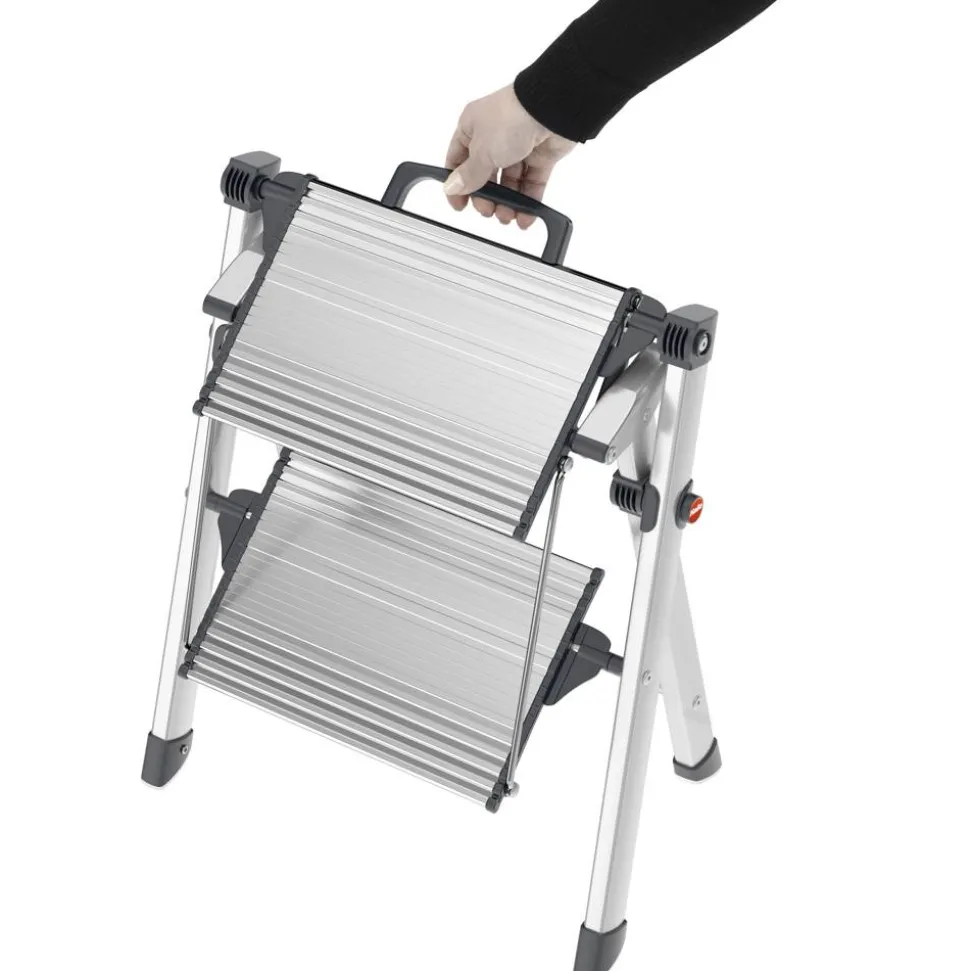 Trittleiter 'MK80 ComfortLine' 2 Stufen, silbern 44 cm