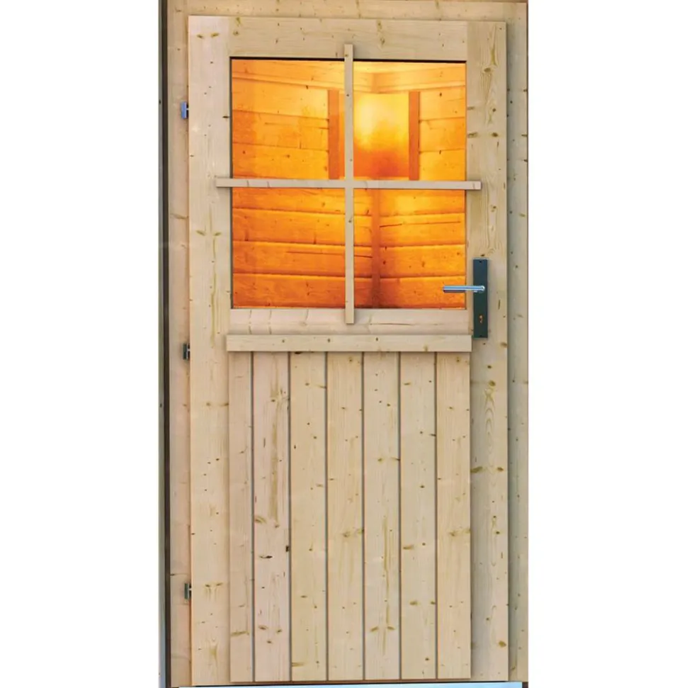 Türpaket Außensauna klassisch naturbelassen 83 x 4 x 177 cm