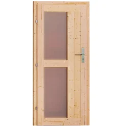 Türpaket Außensauna Milchglasoptik naturbelassen 83 x 4 x 177 cm