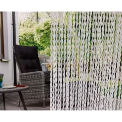 Türvorhang 'Piemonte' tarnsparent/weiß 90 x 210 cm