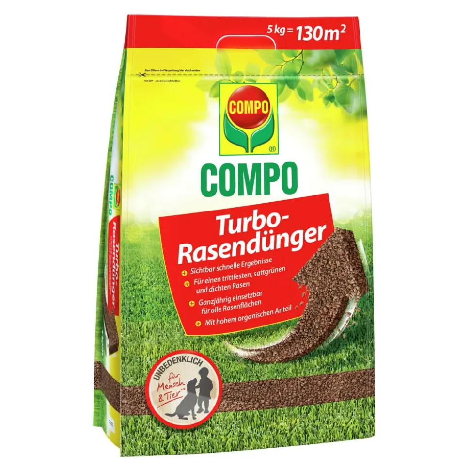 Turbo-Rasendünger 5 kg für bis zu 130 m²