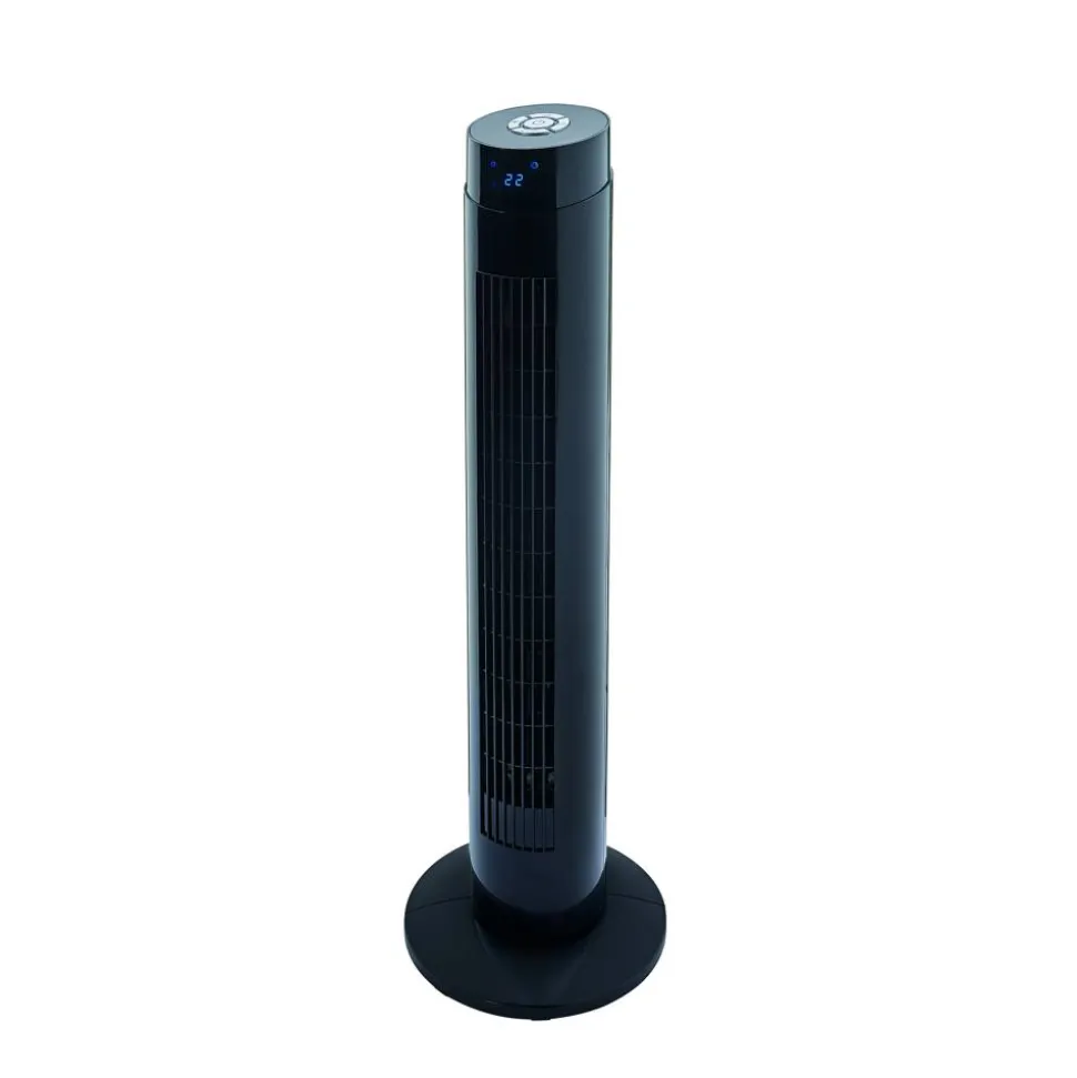 Turmventilator schwarz 28 x 87 cm