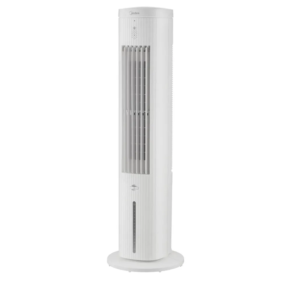 Turmventilator weiß mit Luftreinigung und Kühlung 100 cm