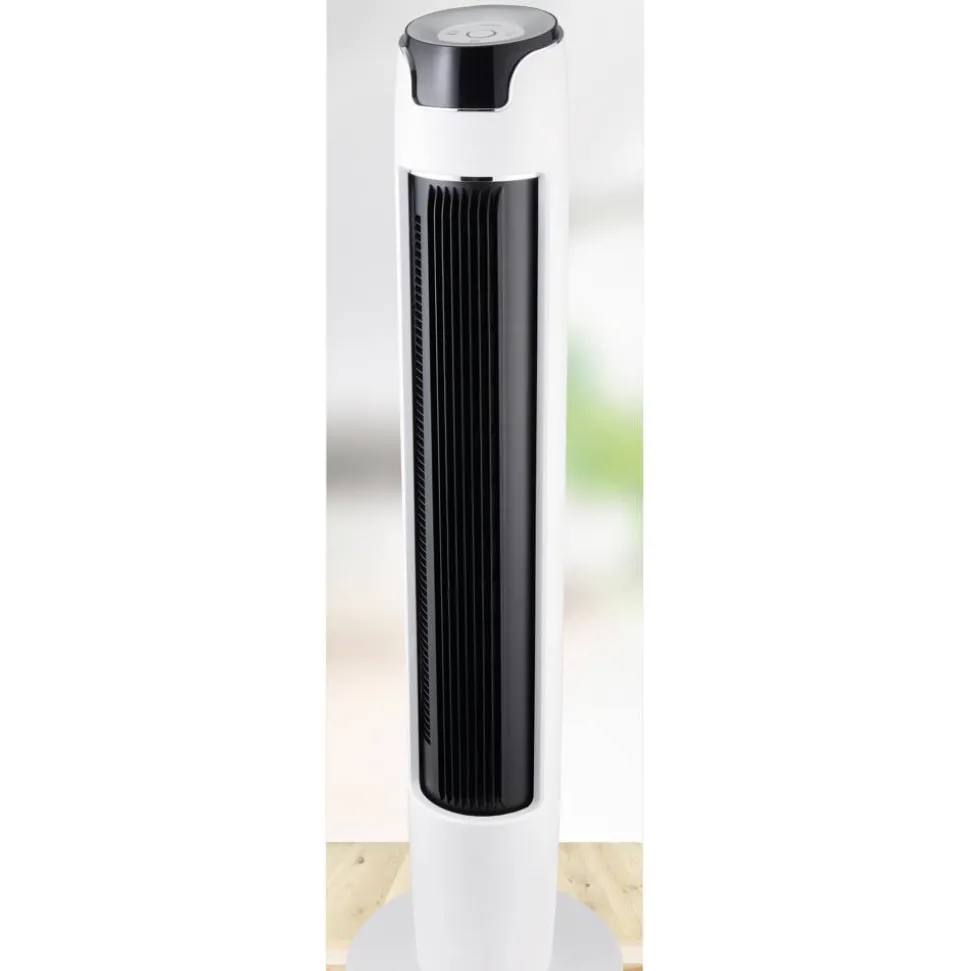 Turmventilator weiß/schwarz Ø 32 x 111 cm