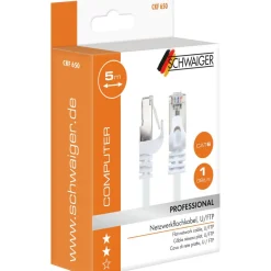 U/FTP-Netzwerkflachkabel CAT 6 weiß, 5 m