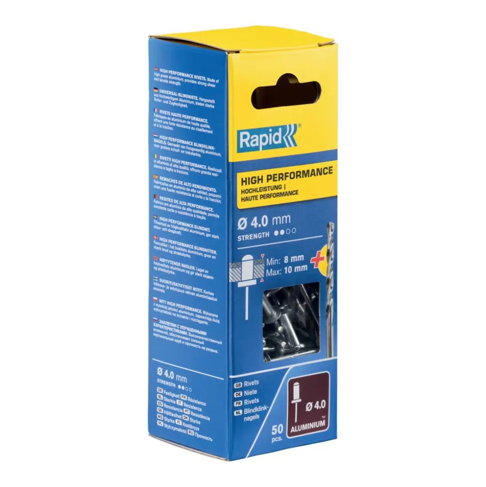 Universal-Blindniete Ø 4 x 14 mm 50 Stück inkl. Bohrer