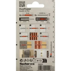 Universaldübel-Set 'DuoPower' 8 x 65 mm 8-teilig
