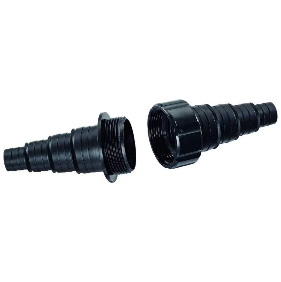 Universal-Schlauchverbinder-Set schwarz, 1 1/2"