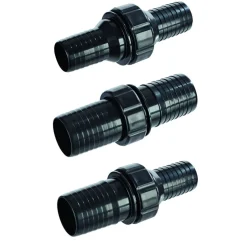 Universal-Schlauchverbinder-Set schwarz, 1"