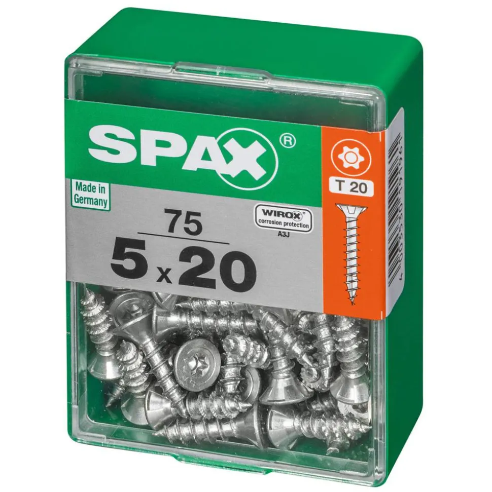 Universalschrauben T20 T-Star plus Edelstahl verzinkt 5,0 x 20 mm 75 Stück