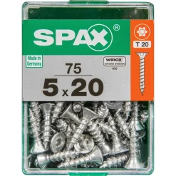 Universalschrauben T20 T-Star plus Edelstahl verzinkt 5,0 x 20 mm 75 Stück