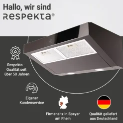 Unterbauhaube 'CH12060S-21' Edelstahl schwarz 60 cm