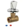 Unterputz-Ventil Messing verchromt 1/2" IG, mit Rosette