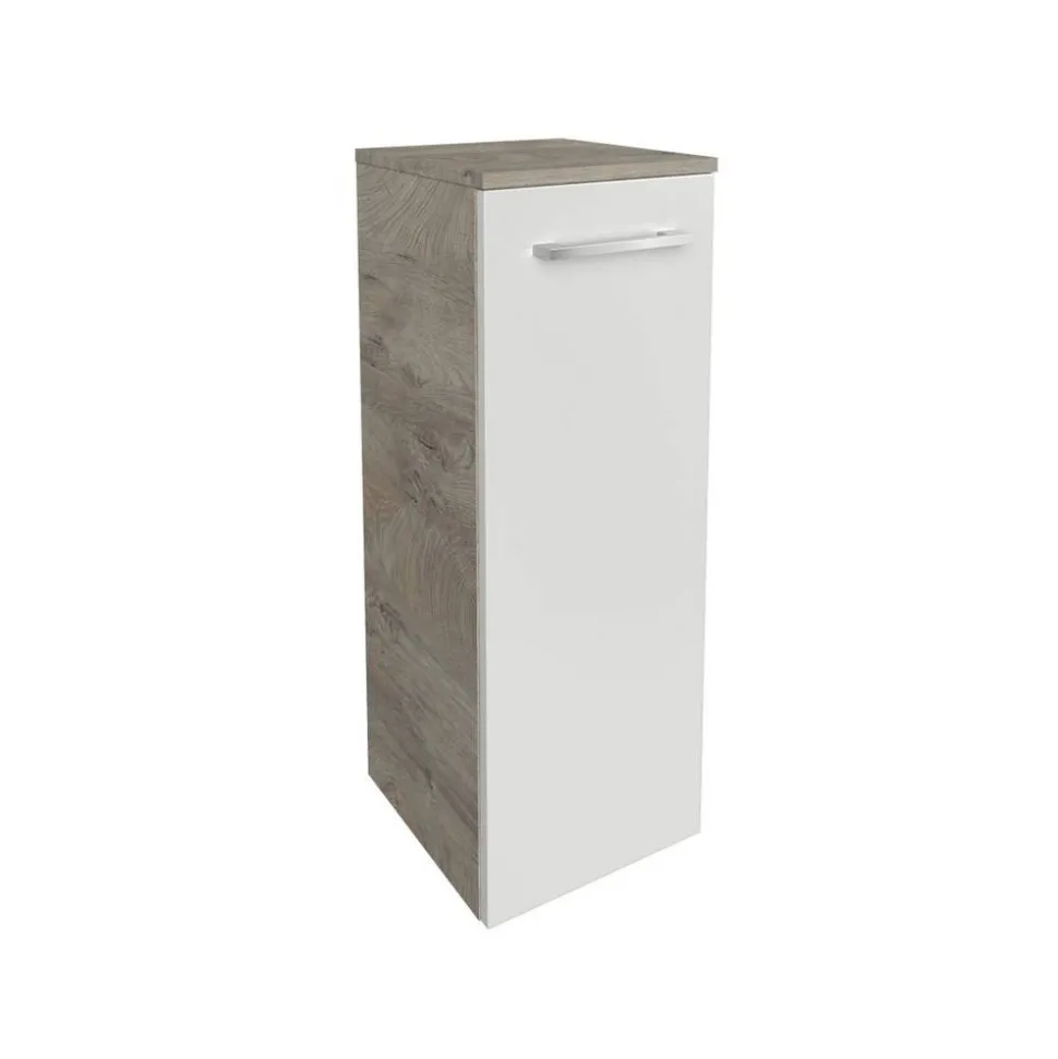Unterschrank 'B.Style' weiß, braun glänzend 30,2 x 82,6 x 32 cm rechts