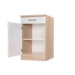 Unterschrank 'Merle' mit Schublade weiß/eichefarben 50 x 84,8 x 60 cm