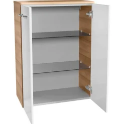 Unterschrank 'Milano' braun, weiß 60,5 x 82,5 x 32 cm