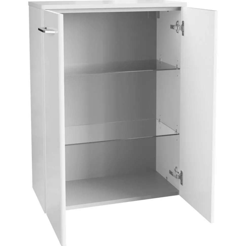 Unterschrank 'Milano' weiß glänzend 60,5 x 82,5 x 32 cm