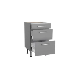 Unterschrank mit 3 Auszügen 'OPTIkomfort Mats825' basaltgrau 50 x 87 x 58,4 cm