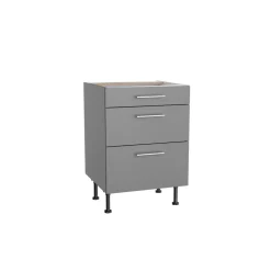 Unterschrank mit 3 Auszügen 'OPTIkomfort Mats825' basaltgrau 60 x 87 x 58,4 cm