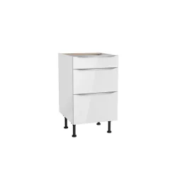 Unterschrank mit 3 Auszügen 'Optikomfort Arvid986' weiß 50 x 87 x 58,4 cm