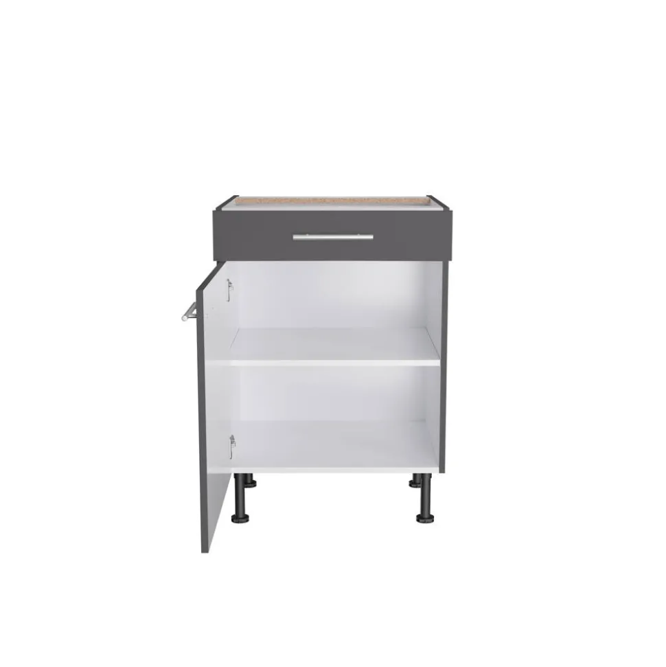 Unterschrank 'OPTIkomfort Ingvar420' anthrazit matt 60 x 87 x 58,4 cm
