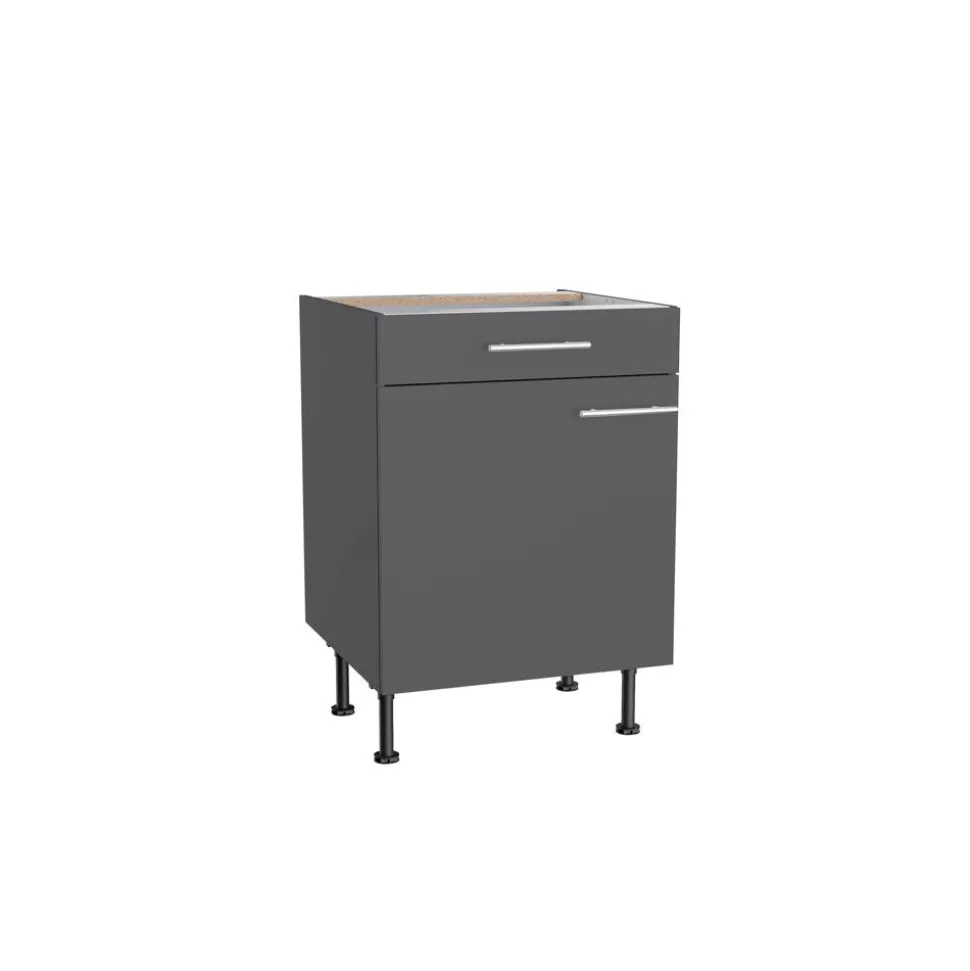 Unterschrank 'OPTIkomfort Ingvar420' anthrazit matt 60 x 87 x 58,4 cm