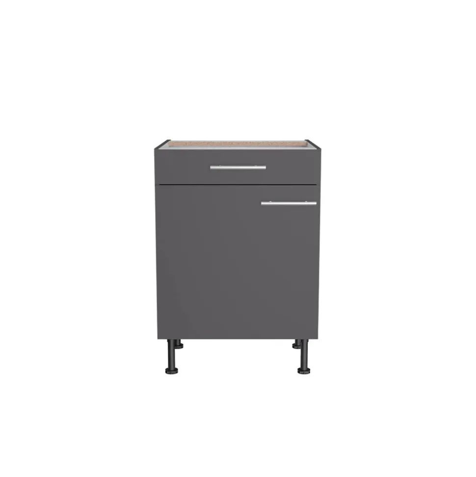 Unterschrank 'OPTIkomfort Ingvar420' anthrazit matt 60 x 87 x 58,4 cm
