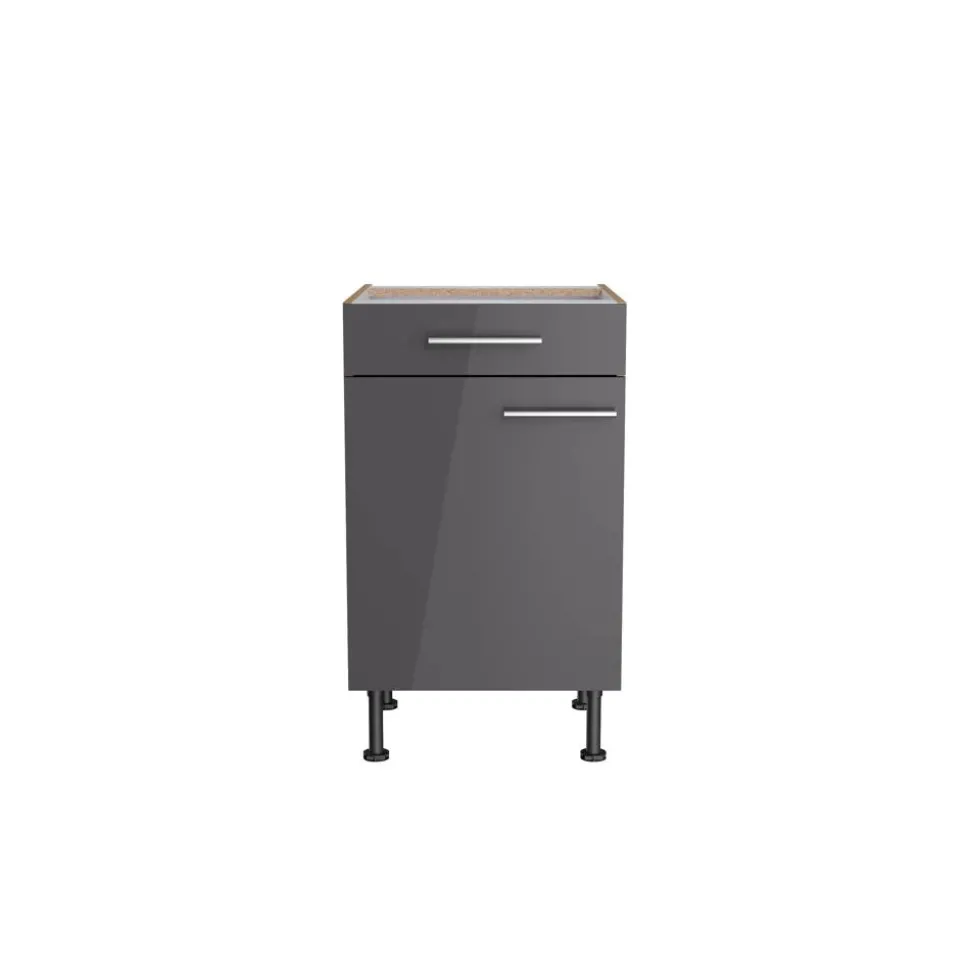 Unterschrank 'Optikomfort Jonte984' anthrazit/eichefarben 50 x 87 x 58,4 cm