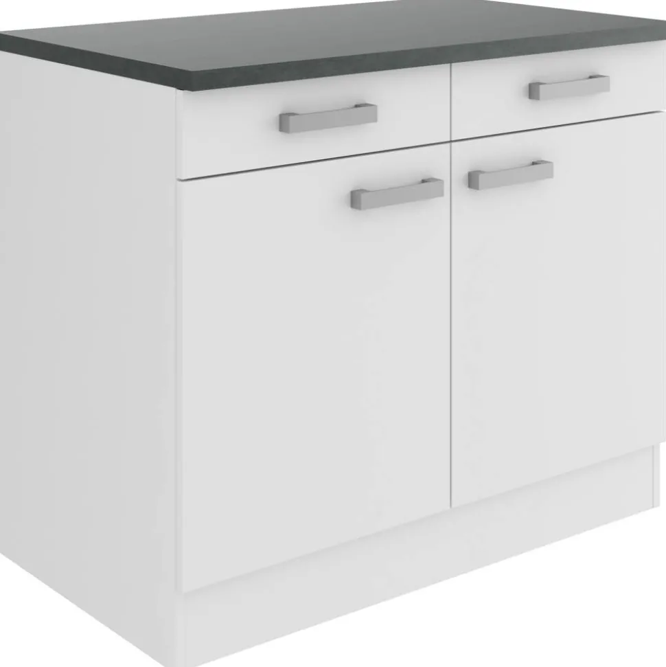 Unterschrank 'OPTIkult Oslo' weiß 100 x 84,8 x 60 cm