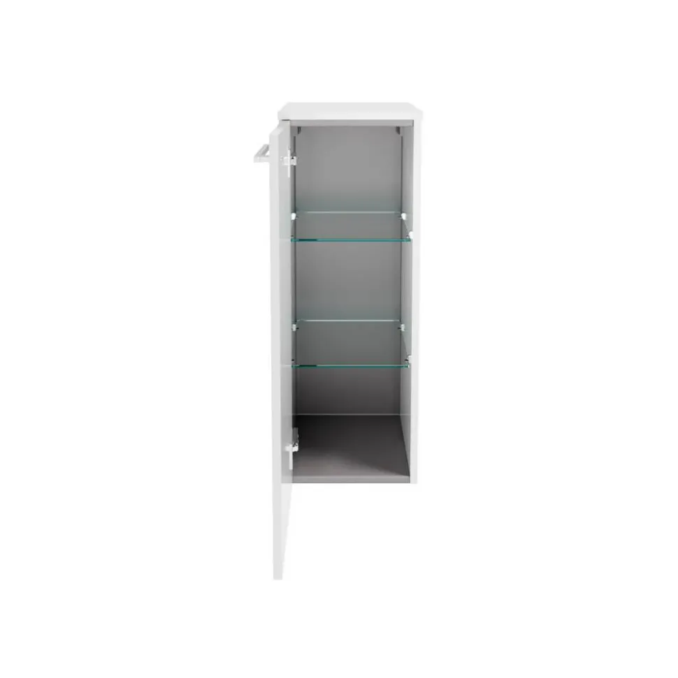 Unterschrank 'Verona' weiß glänzend 30,2 x 82,6 x 32 cm links