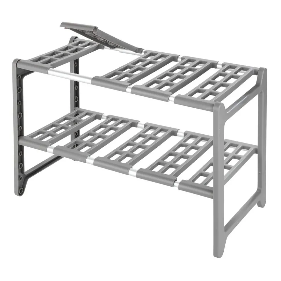 Unterschrankregal 'Flexi' silber matt 44-82 x 39 x 28 cm
