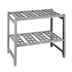 Unterschrankregal 'Flexi' silber matt 44-82 x 39 x 28 cm