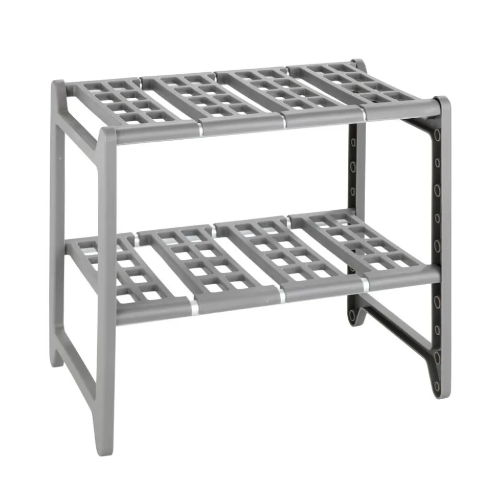 Unterschrankregal 'Flexi' silber matt 44-82 x 39 x 28 cm