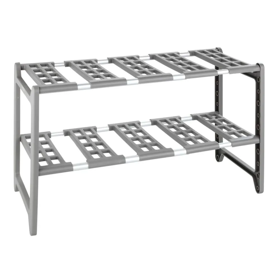 Unterschrankregal 'Flexi' silber matt 44-82 x 39 x 28 cm