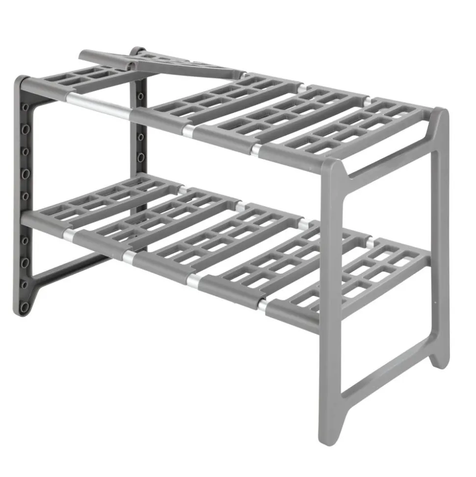 Unterschrankregal 'Flexi' silber matt 44-82 x 39 x 28 cm