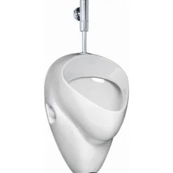 Urinal-Komplettset 'Harmony' mit Druckspüler, ohne WC-Sitz, mit Spülrand