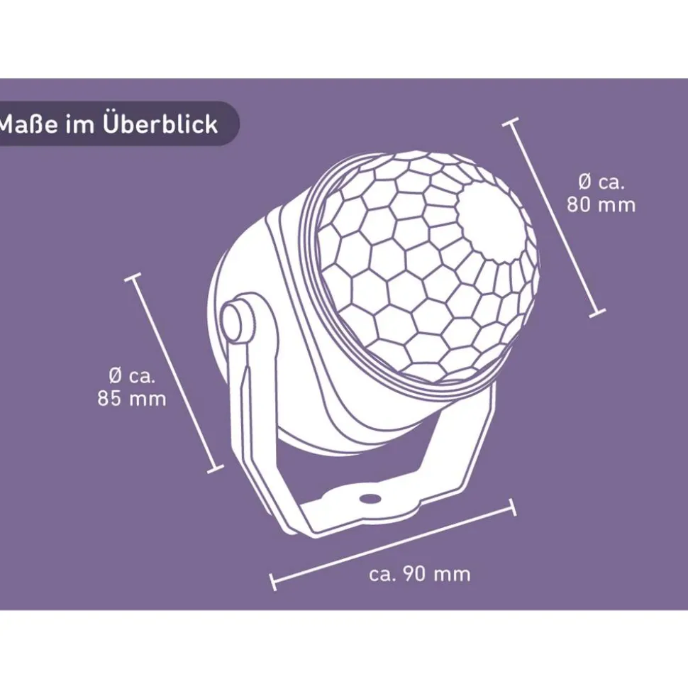 USB-LED-Diskolicht Ø 8 x 11 cm