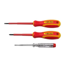VDE-Schraubendreher-Satz inklusive Phasenprüfer 125-250 V, 3-teilig