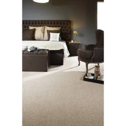 Velours-Teppich 'Gina' Meterware beige 5 m