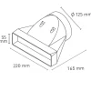 Verbinder Rundrohr auf Flachkanal horizontal Ø 125 / 220 x 55 mm