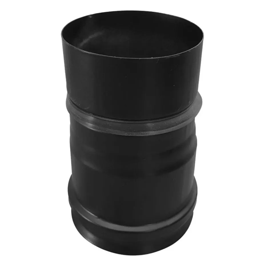 Verbindungsstück für Pelletofenrohre schwarz Ø 80 x 140 mm