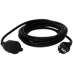 Verlängerungskabel 'H05RR-F 3G1,5' schwarz 5 m
