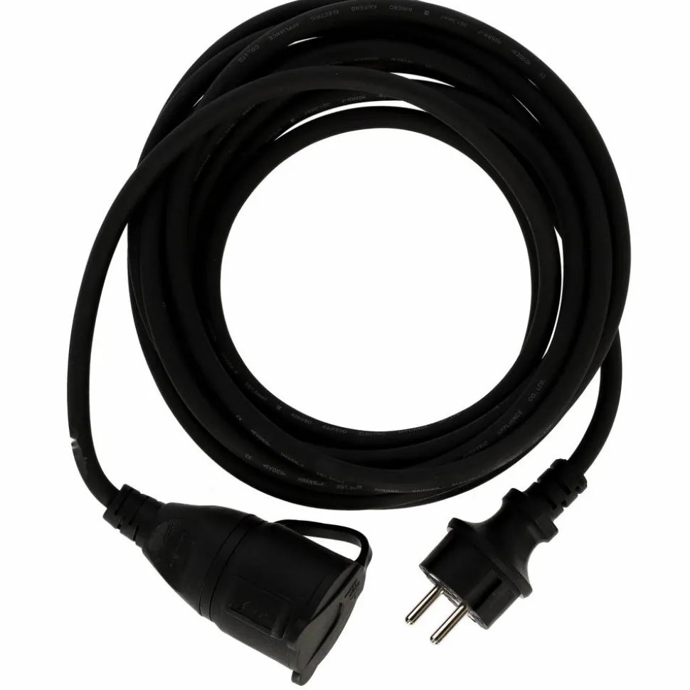 Verlängerungskabel 'H05RR-F 3G1,5' schwarz 5 m