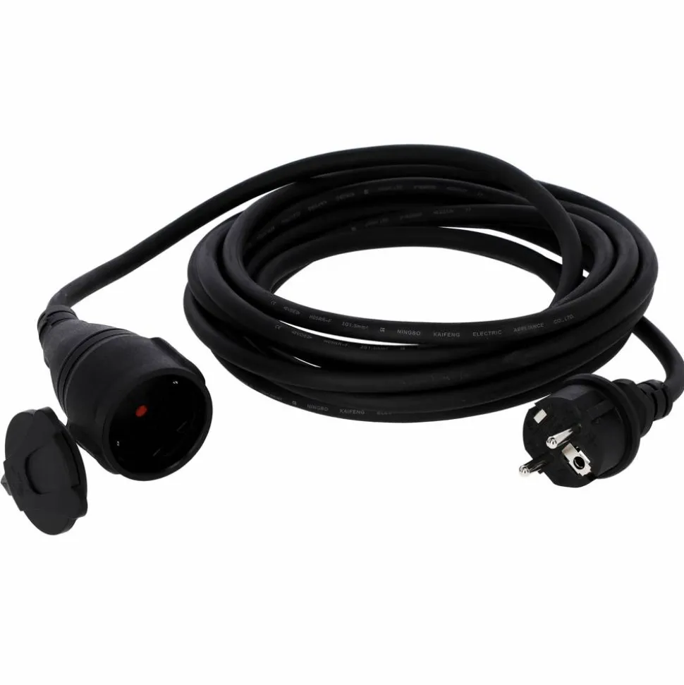 Verlängerungskabel 'H05RR-F 3G1,5' schwarz 5 m
