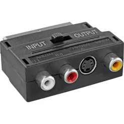 Video-AV-Adapter 3x Cinch/S-VHS/Scart