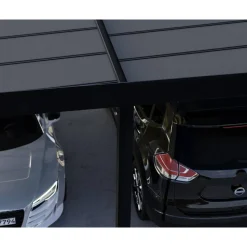 Vierercarport 'Oslo' anthrazit 1197,5 x 596,5 cm Polycarbonat grau