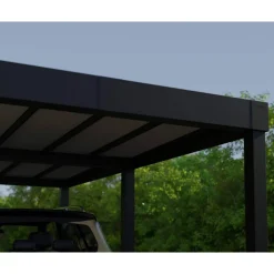 Vierercarport 'Oslo' anthrazit 1197,5 x 596,5 cm Polycarbonat grau